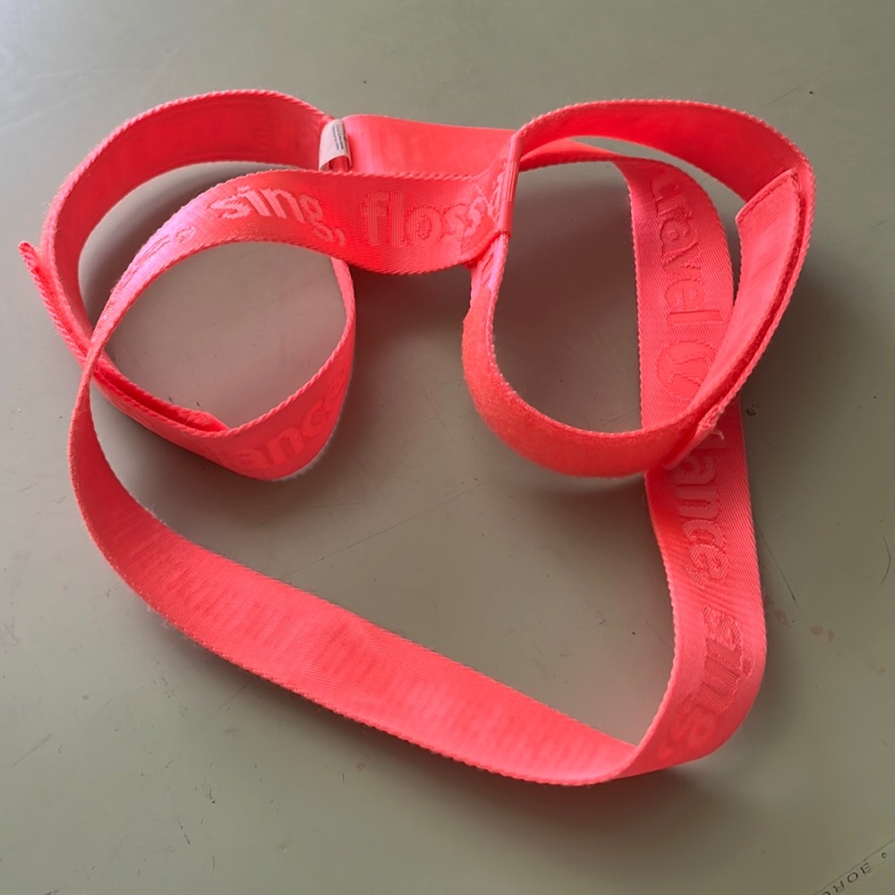 Lululemon Hot Pink Velcro Yoga Mat Strap